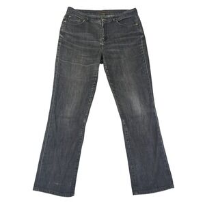 Lauren Jeans Co Ralph Lauren Classic Straight Leg Black‎ Wash Denim Jeans